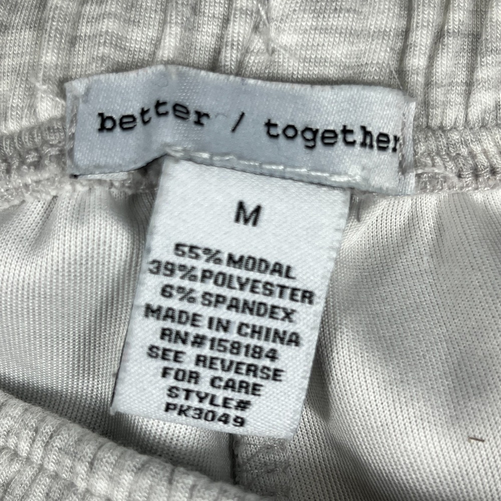 Better Together Wide Leg Cargo Pants Womens Medium Bone Ivory‎ Lounge Minimalist - Picture 9 of 12